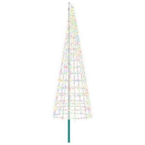 vidaXL Luz para &aacute;rvore de Natal com estaca e mastro 300 cm 550 LED