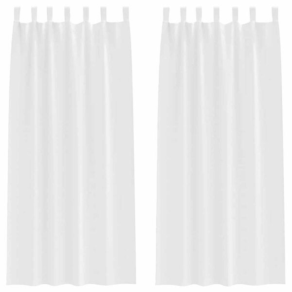 vidaXL Cortinas Blackout com Argolas 2 pcs Branco Puro 260 x 140 cm