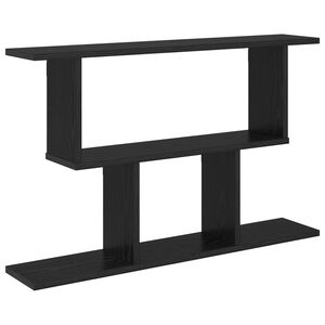 vidaXL Prateleira de Parede Carvalho Preto 80 x 15 x 50,5 cm