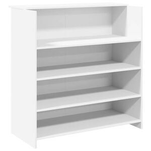 vidaXL Balc&atilde;o de recep&ccedil;&atilde;o branco 100x50x103,5 cm madeira projetada