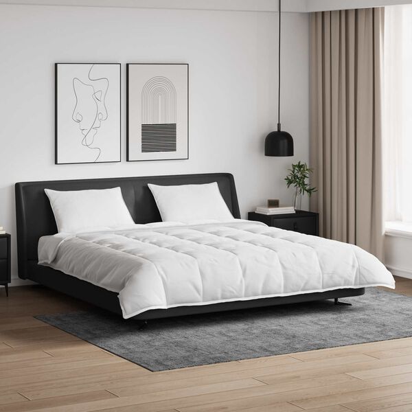 vidaXL Conjunto de Edredom com travesseiro 3 pcs Branco Pena de ganso