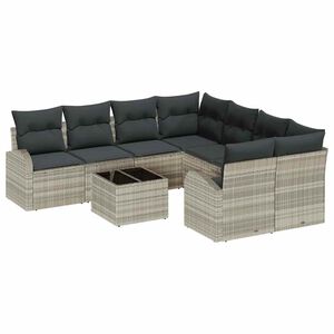 vidaXL Conjunto de Sof&aacute; de Jardim 55 x 55 x 37 cm vime PE
