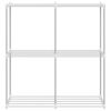 vidaXL Prateleira tubular Branco 86 x 27 x 90 cm Alum&iacute;nio
