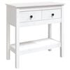 vidaXL Mesa consola 75x35x75 cm pinho maci&ccedil;o branco