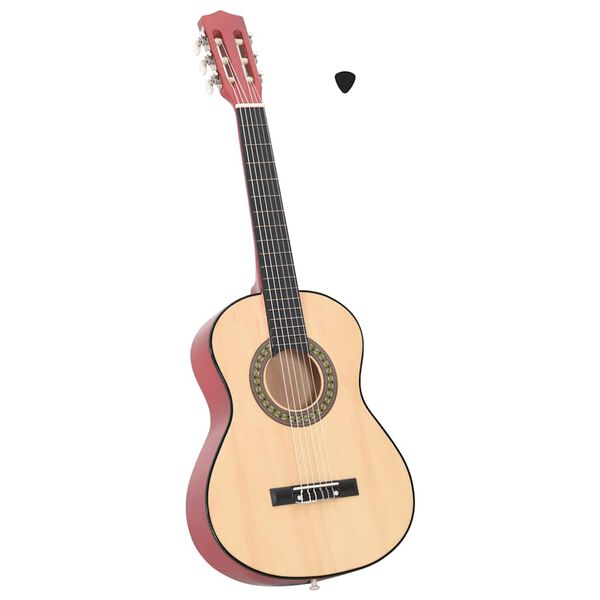 vidaXL Guitarra clássica iniciantes/crianças 1/2 34" madeira de tilia