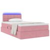 vidaXL Cama com arruma&ccedil;&atilde;o e LED com colch&atilde;o Rosa 120 x 200 cm Veludo