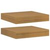 vidaXL Prateleira de Parede 2 unid. Bege 23 x 23,5 x 3,8 cm
