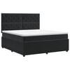 vidaXL Cama box spring com colch&atilde;o Preto 140 x 190 cm Veludo