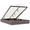 vidaXL Estrutura de cama otomana com colch&atilde;o 140x190 cm cinzenta