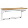 vidaXL Cabideiro HILL Branco e Marrom Mel 90 x 35 x 41.5 cm