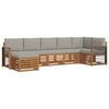 vidaXL Conjunto de Sof&aacute;s para Exterior 7 unid. Cinza Natural e Claro