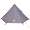 vidaXL Tenda familiar tipi para 8 pessoas imperme&aacute;vel cinza/laranja