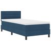 vidaXL Cama Box com colch&atilde;o com cabeceira Azul 100 x 200 cm tecido