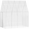 vidaXL Gaiola para Coelhos Prateado 200 x 100 x 210 cm A&ccedil;o Galvanizado