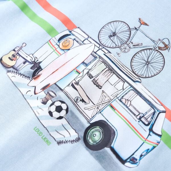 T-shirt para criança azul 128