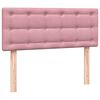 vidaXL Cama com molas/colch&atilde;o 120x210 cm veludo Rosa