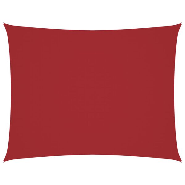 vidaXL Para-sol estilo vela tecido oxford retangular 2,5x4 m vermelho