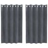 vidaXL Cortinas opacas 2 unid. Cinzento-claro 140 x 140 cm Veludo
