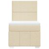 vidaXL Cama com molas/colch&atilde;o 80x200 cm tecido cor cr&egrave;me