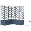 vidaXL Vaso de Jardim Cinzento 40 x 40 x 125,5 cm PP