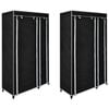 vidaXL Roupeiros de tecido 2 pcs preto