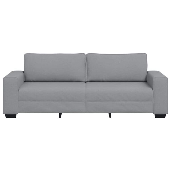 vidaXL Sof&aacute; de 3 lugares 220x77x82 cm tecido cinza-claro