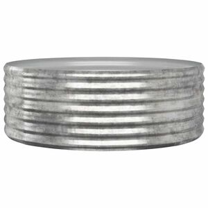 vidaXL Canteiro elevado jardim 100x100x36 a&ccedil;o galvanizado prateado
