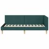 vidaXL Estrutura de Cama de Canto Verde Escuro 90 cm x 190 cm Veludo