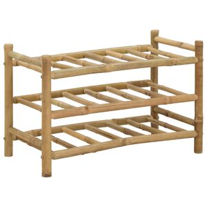 vidaXL Escorredor de Vinho Natural 57 x 29,5 x 36 cm Bambu