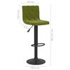 vidaXL Bancos de bar 2 pcs veludo verde-claro