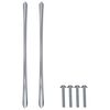 vidaXL Cabo 2 pcs Prateado 107 x 3.6 x 23 mm A&ccedil;o inoxid&aacute;vel