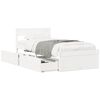 vidaXL Cama sem colch&atilde;o 90x200 cm madeira de pinho maci&ccedil;a branco