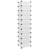 vidaXL Sapateira 44x32x174 cm PP transparente