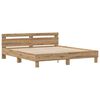 vidaXL Estrutura da Cama com cabeceira carvalho artisiano 200 x 200 cm