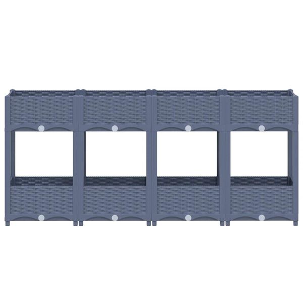 vidaXL Canteiro elevado 160x40x71 cm polipropileno