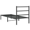 vidaXL Estrutura de cama com cabeceira 80x200 cm metal preto
