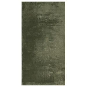 vidaXL Tapete pelo curto macio lav&aacute;vel HUARTE 60x110 cm verde-floresta