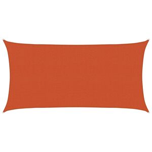 vidaXL Vela de Sombra Laranja 2 x 6 m HDPE