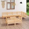 vidaXL 8 pcs conjunto lounge de jardim pinho maci&ccedil;o