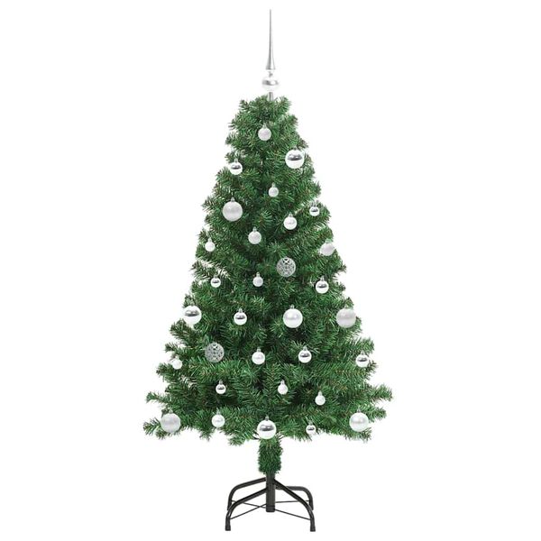 vidaXL &Aacute;rvore de Natal Artificial Verde 150 cm PVC, A&ccedil;o e Pl&aacute;stico