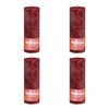 Bolsius Velas rústicas cilíndricas Shine 4pcs 190x68mm vermelho veludo