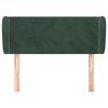 vidaXL Cabeceira de cama c/ abas veludo 103x23x78/88cm verde-escuro