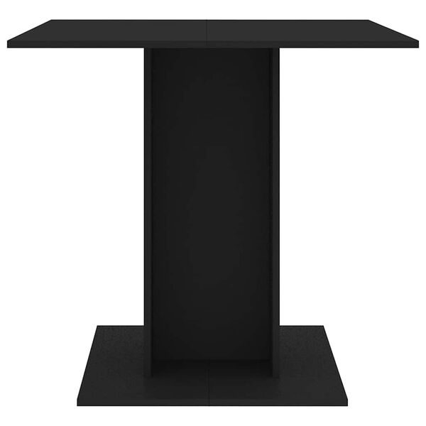 vidaXL Mesa de jantar 80x80x75 cm derivados de madeira preto