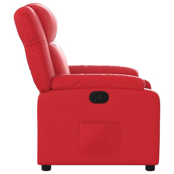 vidaXL Poltrona reclin&aacute;vel couro artificial vermelho
