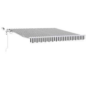 vidaXL Toldo retr&aacute;til autom&aacute;tico com LED 300x250 cm antracite/branco