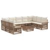 vidaXL Conjunto de Sof&aacute; de Jardim 10 unid. Bege vime PE