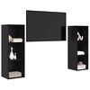 vidaXL Conjunto de móvel de TV 2 pcs Carvalho Preto 107 x 35 x 37 cm