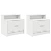 vidaXL Mesas de cabeceira com gaveta 2 pcs 51x31x47 cm branco