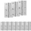 vidaXL Dobradi&ccedil;a 24 unid. 66 x 38 x 5 mm Prateado A&ccedil;o
