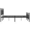 vidaXL Estrutura de cama com cabeceira e p&eacute;s 120x190 cm metal preto